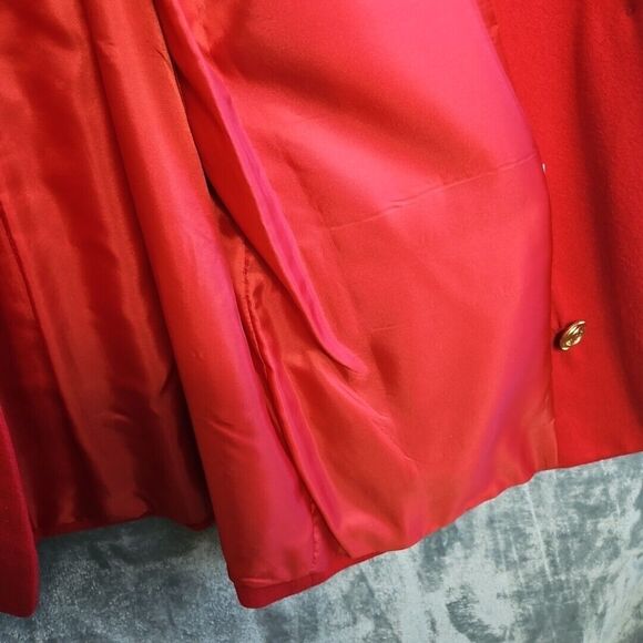 VTG CHARACTER SUBURBAN WOMENS 12 WOOL BLAZER/JACKET SINGLE GOLD BUTTON Poland - Picture 12 of 15